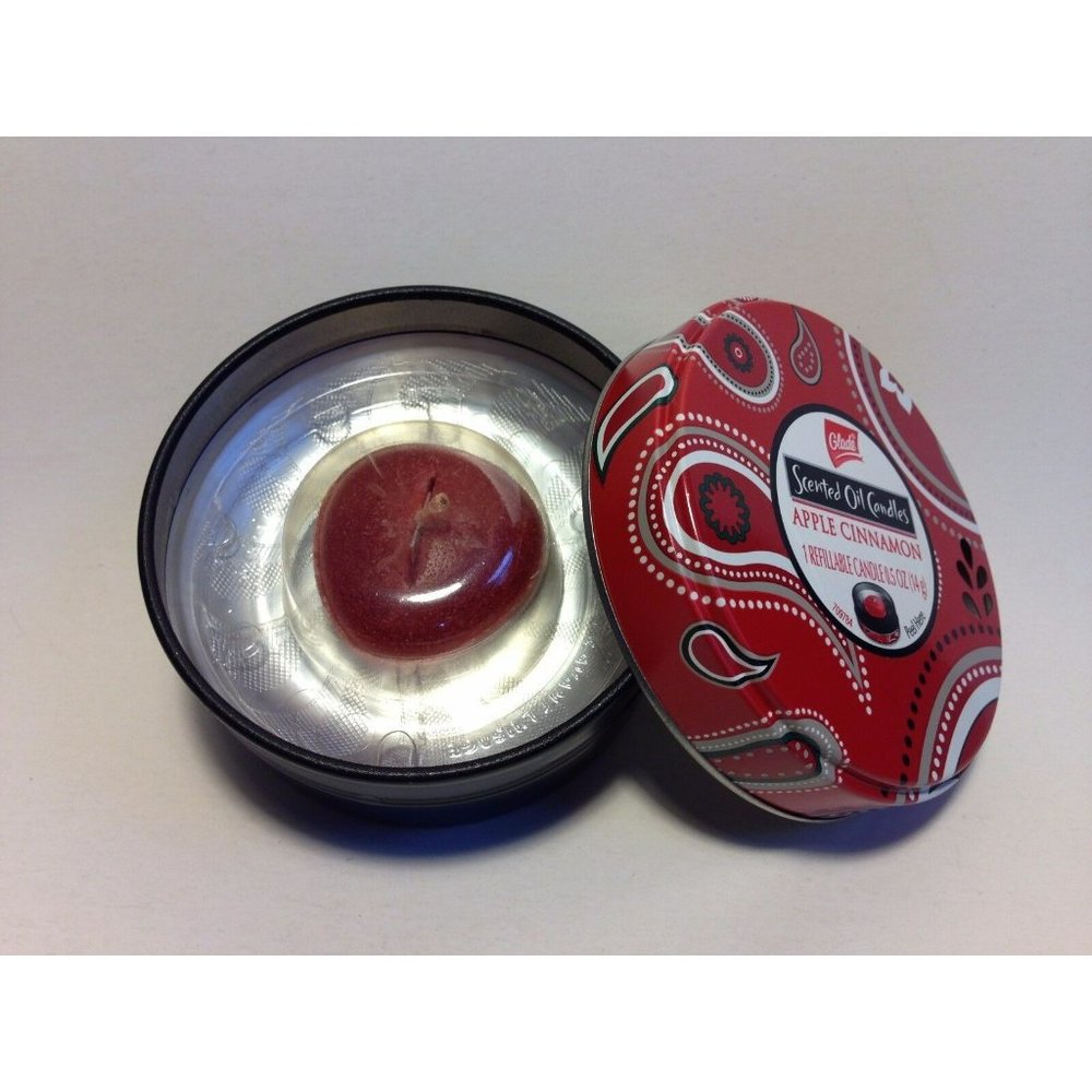 Glade Scented Oil Candle Refillable Tin Apple Cinnamon Scent